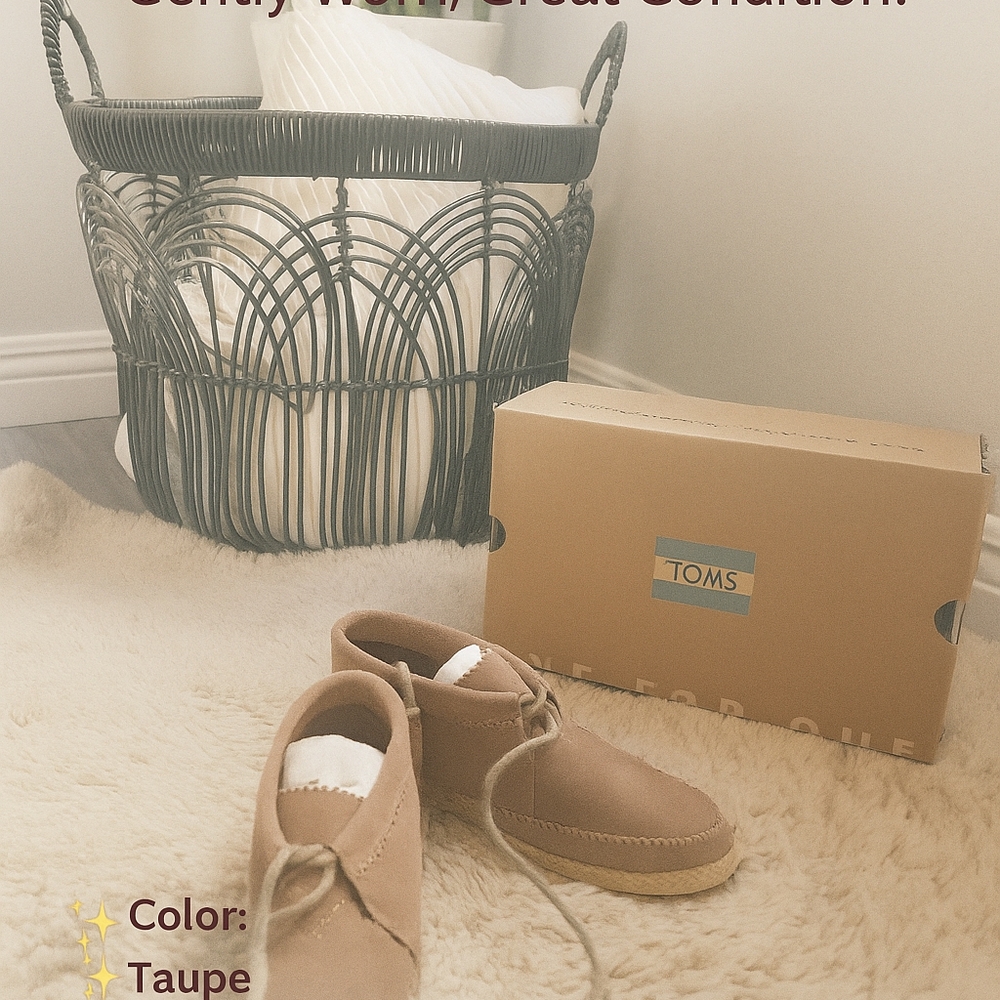 TOMS Taupe Casual Suede Footwear